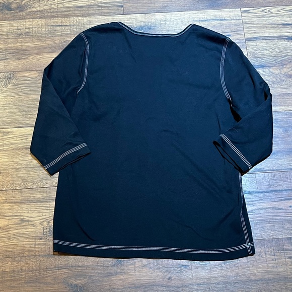 Rebecca Malone Beaded Flower Blouse Size Large - Picture 6 of 8